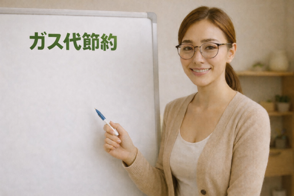 プロパンガス料金を下げるための具体的な節約ポイントをまとめたイメージ